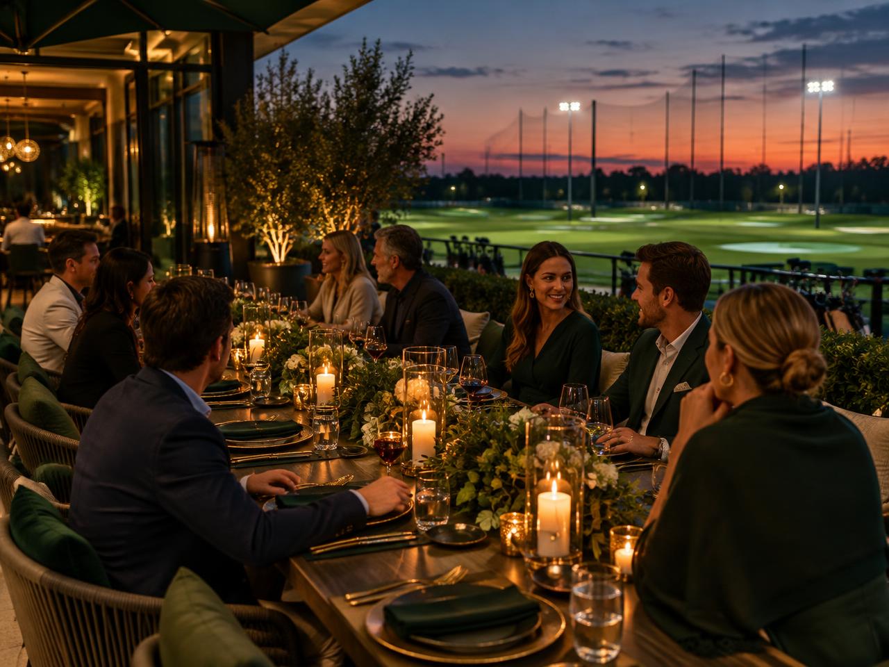 Jantar privado no terraço